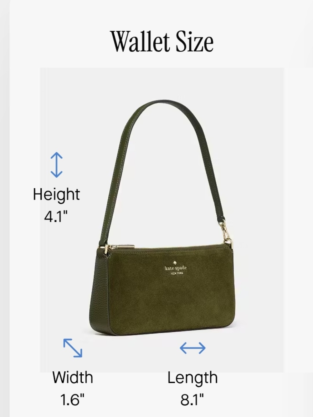 Kate Spade New York Brown Suede Larger Wristlet - Picture 7 of 7